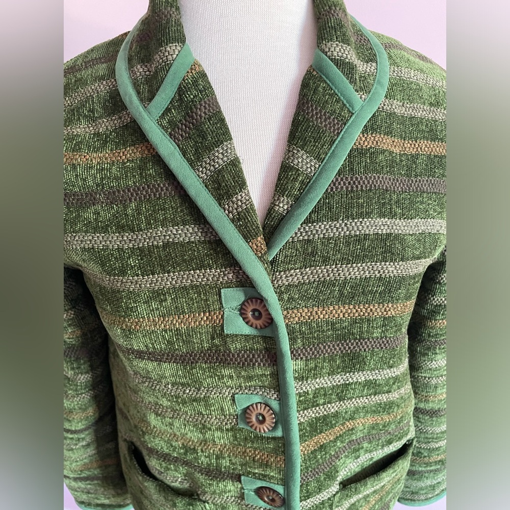 Koret Green and Brown Textured Jacket
